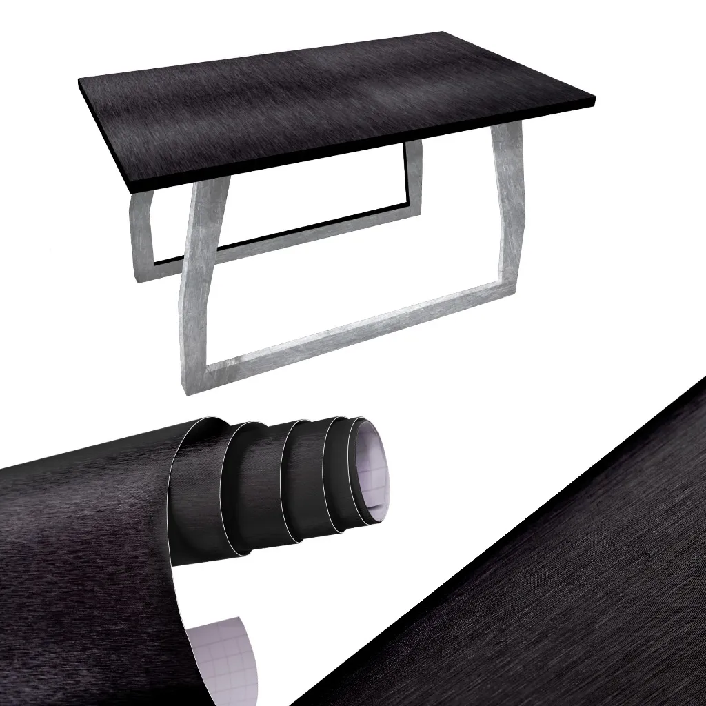 Revêtement Aga Roll noir métallisé brossé pour rénovation auto - 5