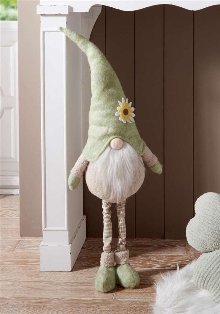Figurine de décoration lutin "chapeau à fleurs" avec jambes Image du produit 