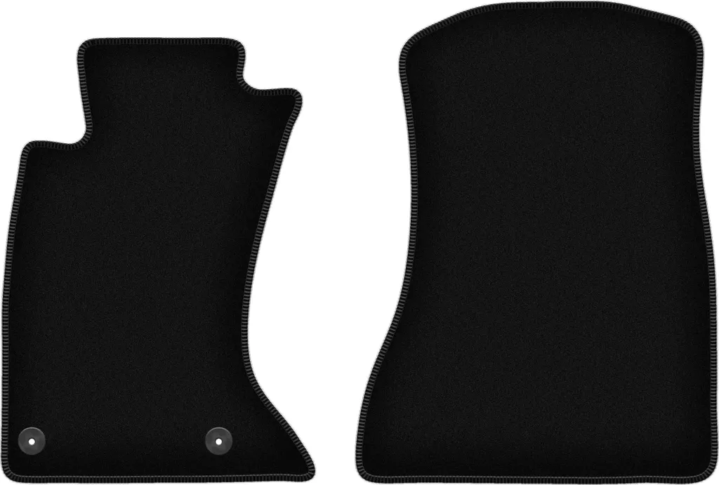 Wielganizator Tappetini anteriori in velluto per Lexus IS II 4WD (2005-2013, berlina) neri, set 2 pz, con fissaggi