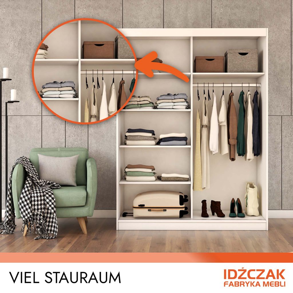 Schwebetürenschrank Kleiderschrank Schiebetürenschrank Produktbild 9