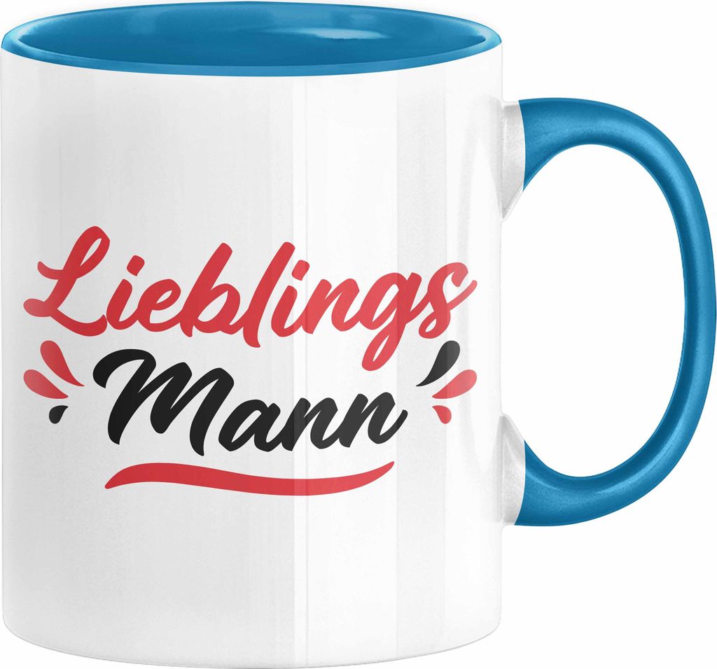 Valentinstag Tasse Geschenk Lieblings-Ehemann Geschenkidee Liebe Bester Ehemann (Blau)