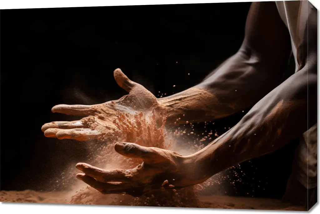 Quadro 90x60cm Danza della Terra | Tela Canvas Moderna per Salotto