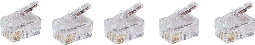 shiverpeaks BASIC-S Modular-Stecker RJ10/14, ungeschirmt 4-polig, 4 Kontakte belegt, vergoldete Kontakte, im Poly- (BS72039-5)
