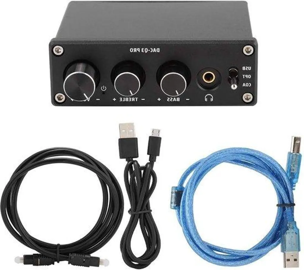 Décodeur DAC AC-Q3 PRO Noir : Amplificateur Casque avec Sortie 3,5 mm