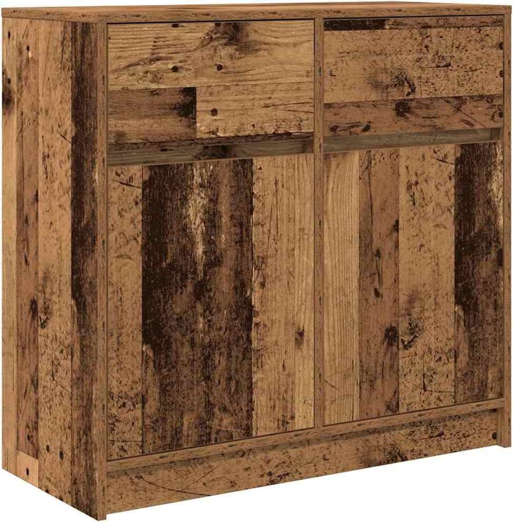 Sideboard mit Schublade Altholz-Optik 80x34x76 cm Holzwerkstoff