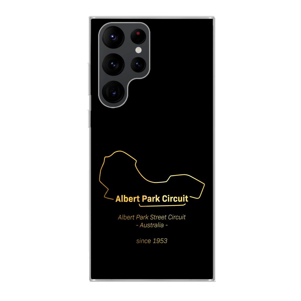 MuchoWow Handyhülle Schutzhülle Hülle für Samsung Galaxy S22 Ultra Australien - F1 - Rennstrecke Silikon Softcase Handy Hülle - Abbildung