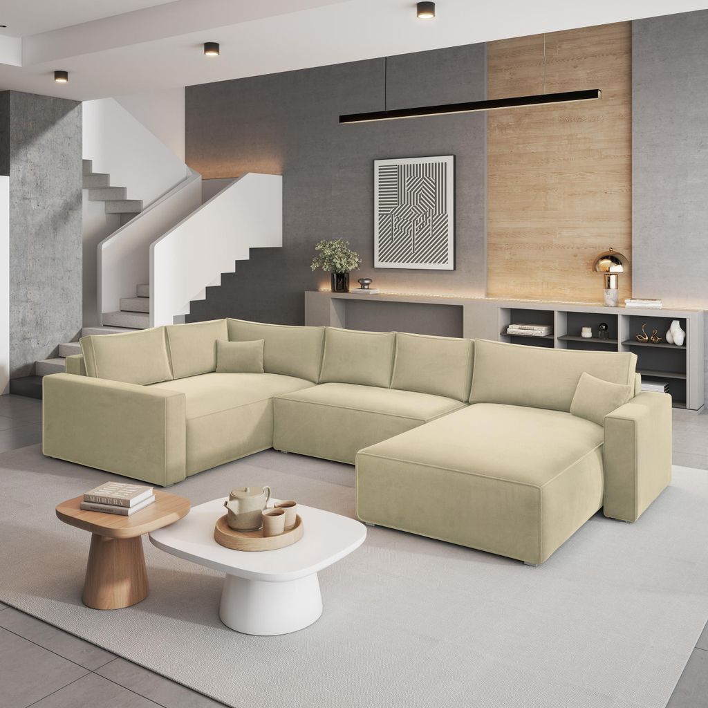 Masseno Ecksofa VELAMI L-S mit Schlaffunktion U-Form, Sofa Produktbild 