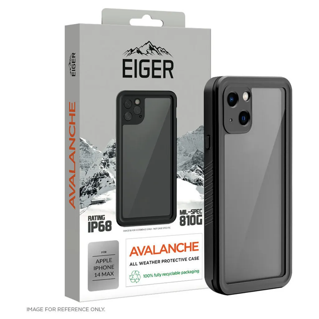 Protection iPhone 14 Plus noir pour ski et nautisme Eiger Avalanche IP68