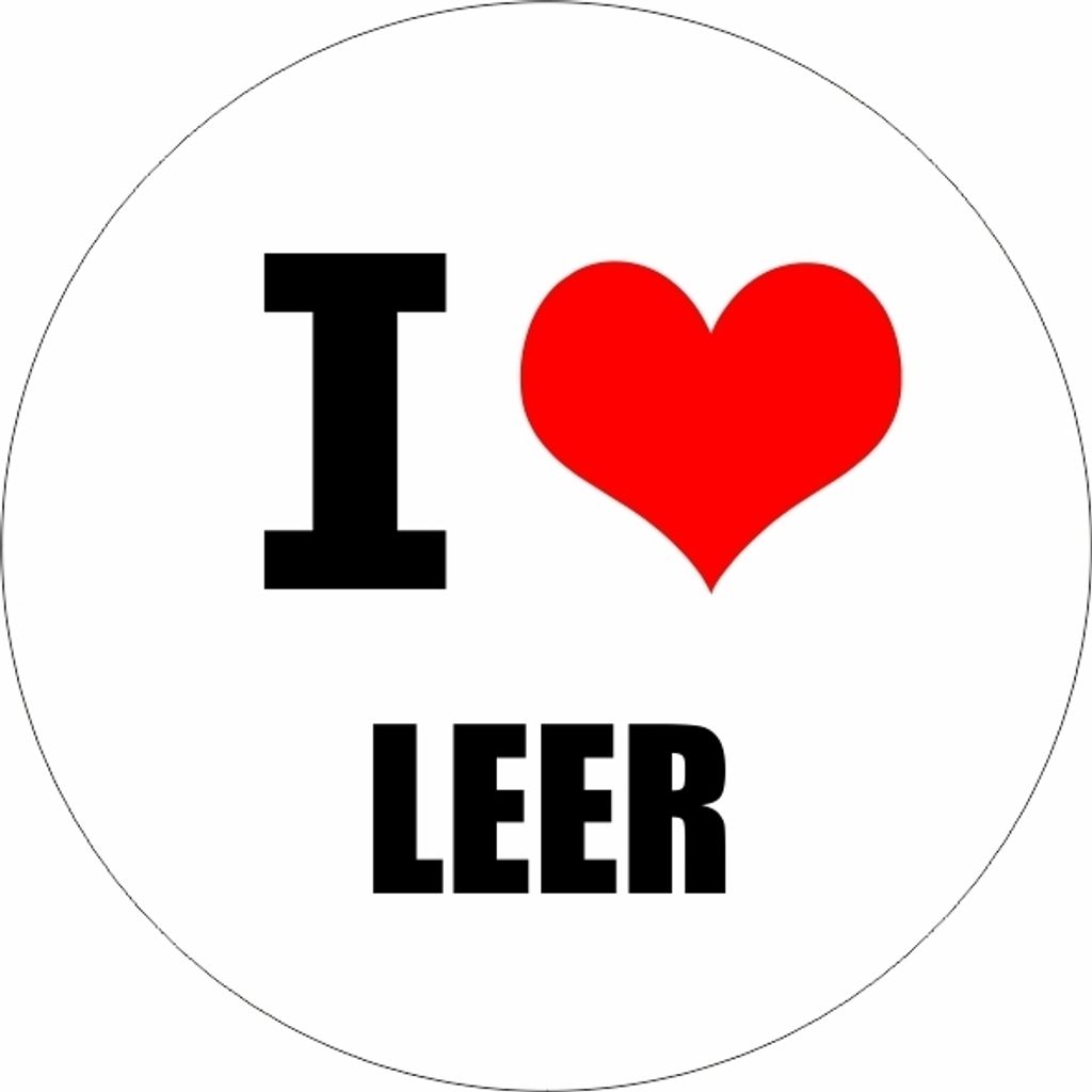 Kiwistar - Autoaufkleber - 5x5 cm - außen klebend - I love Leer Emden für Auto, Laptop, Fahrrad, LKW, Motorrad Aufkleber mehrfarbig Sticker Decal