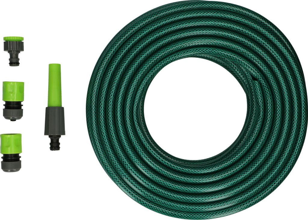 Kinzo Gartenschlauch 30 Meter - mit Düse und Anschlüssen - Produktbild 