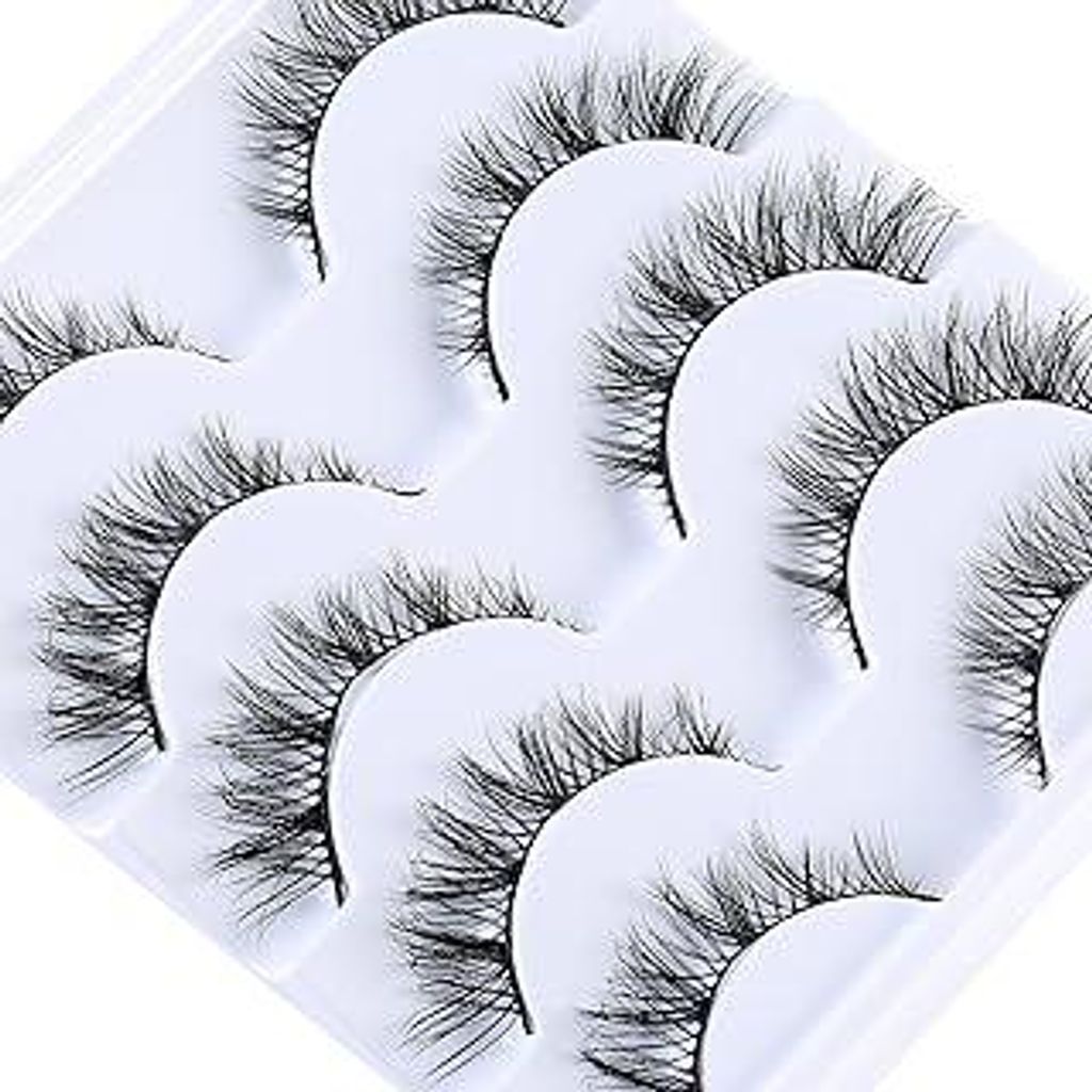 3D Falsche Wimpern D Curl Strip Wispy Fluffy Eyelash Manga Natürlich Aussehende Einzelne Cluster Mink Eye Lashes Pack (DZ561)