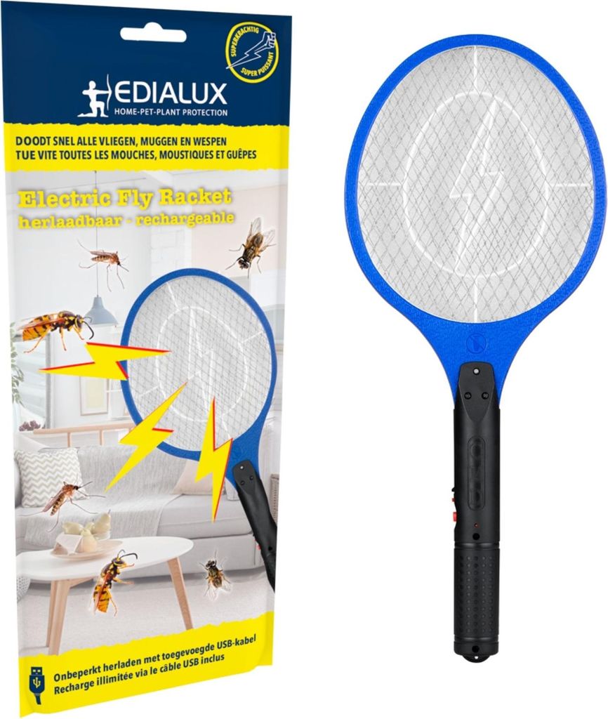 Raquette électrique Rechargeable Pour Mouches Image du produit 