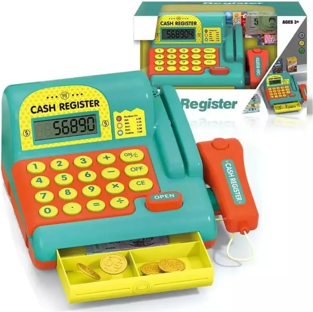 Caisse enregistreuse pour enfants - Jeu d'imitation avec 24 accessoires