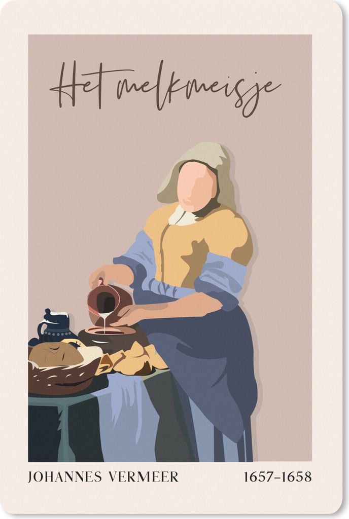 MuchoWow Mauspad Mousepad Alte Meister - Milchmädchen - Rosa - Vintage 18x27 cm - Mousepads - Maus Mat - Pad - Mausunterlage