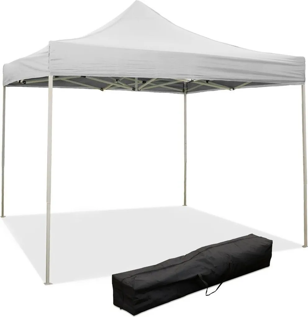 Gazebo 3x3 Pieghevole Bianco PVC Impermeabile - Spedizione Rapida