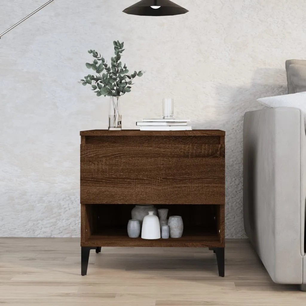 Tavolino vidaXL Rovere Marrone 50x46x50 cm | Arredo Soggiorno Moderno