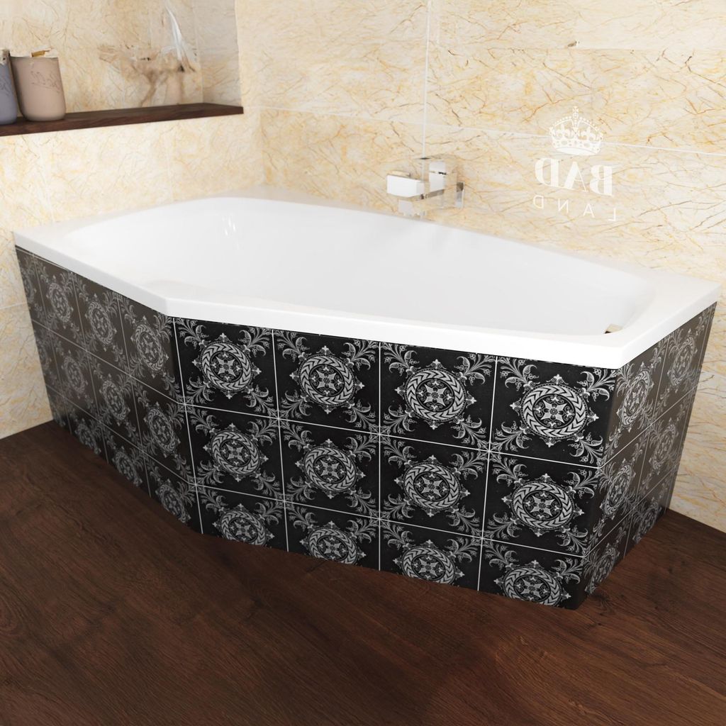 BADLAND Eckbadewanne Badewanne Marika LINKS 140x80 mit Ablaufgarnitur, Füßen und Styroporverkleidung GRATIS