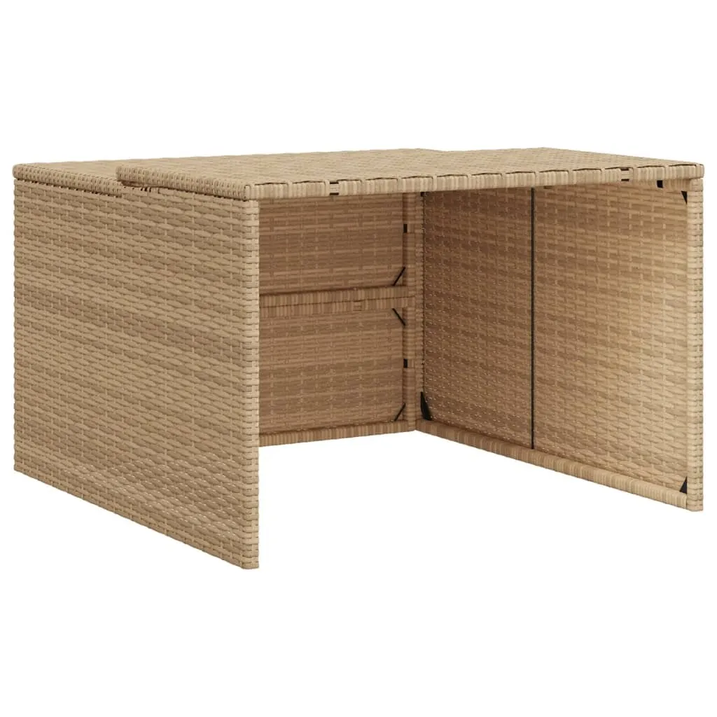 Garage Robot Tagliaerba Beige in Poly Rattan - Protezione Elegante 86x90 cm