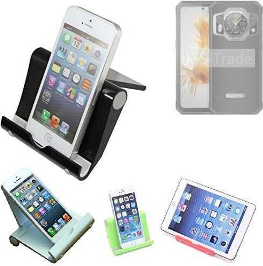 K-S-Trade Handy-Ständer kompatibel mit Oukitel WP21 faltbarer Tischständer Smartphone Tablet Halterung Reise