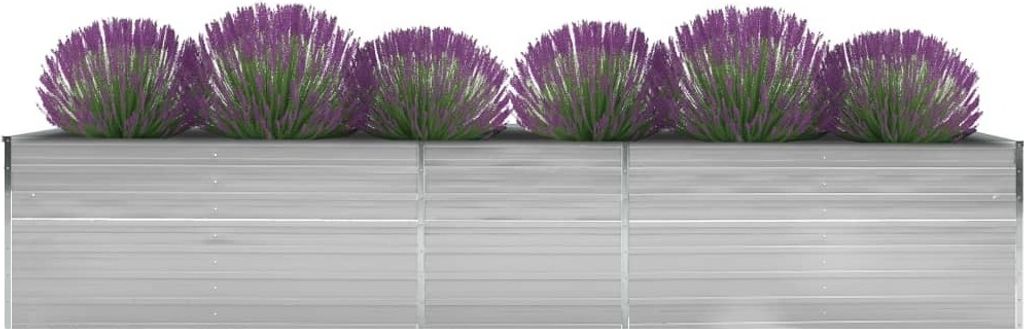 vidaXL Lit surélevé de jardin Acier galvanisé 400x80x45 cm Image du produit 