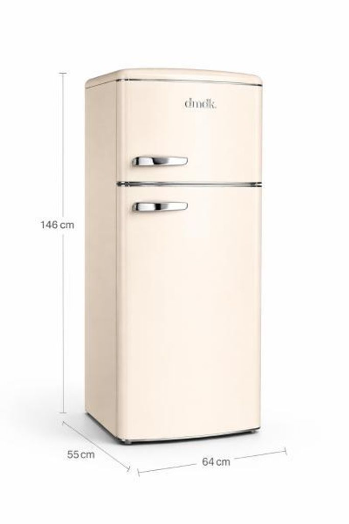 DMDK DKB2 Réfrigérateur-congélateur rétro 144 cm crème Image du produit 