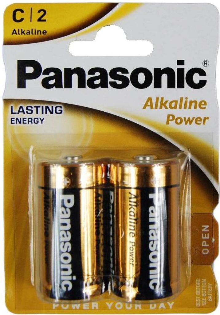 Goobay LR14 2-BL Panasonic Alkaline Power, Einwegbatterie, Produktbild 