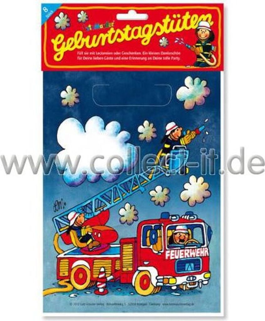 LUTZ MAUDER Kindergeburtstag Geburtstagstüten Feuerwehr Produktbild 