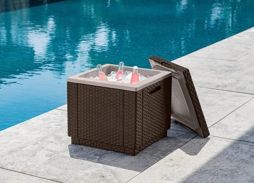 Sgabello Allibert Ice Cube con cool box, colore: grafite - 17