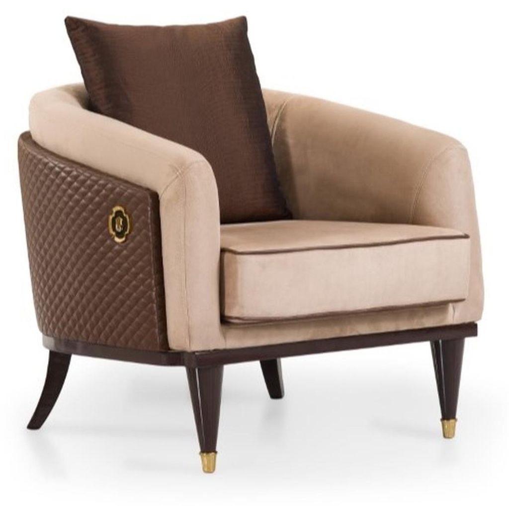 r Brauner Sessel Designer Armlehnensessel Edle Möbel