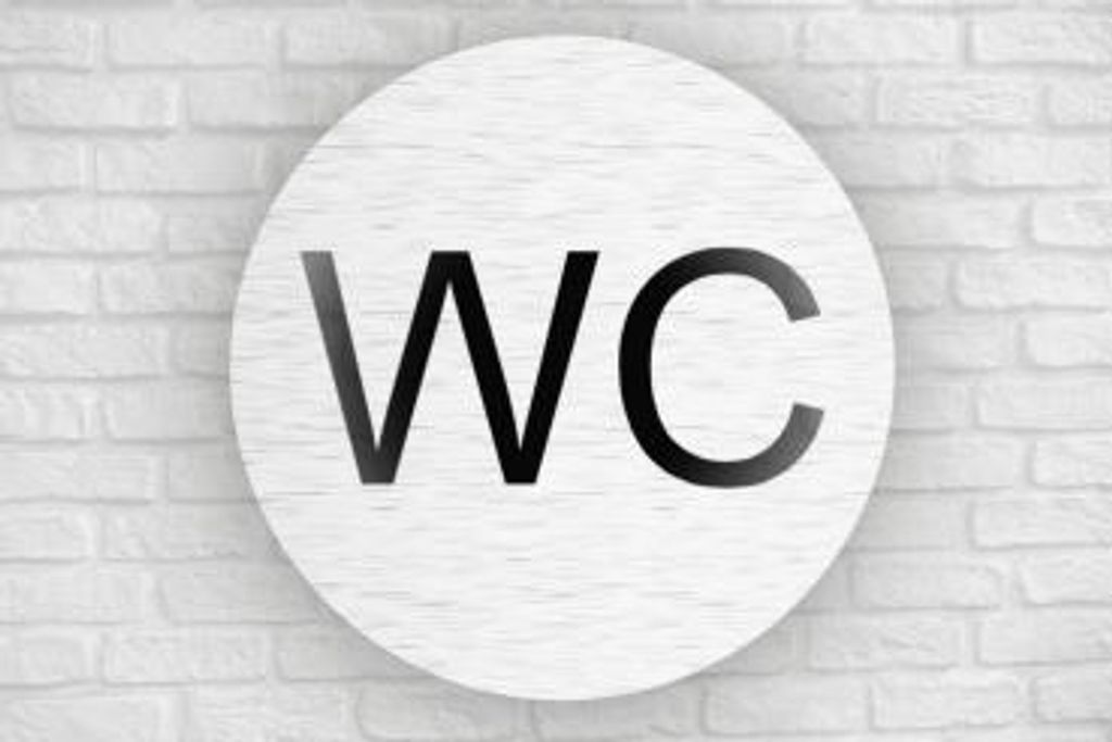 Tür-und Raumschilder, Materialstärke 1mm, WC-Symbol - WC rund Motiv: WC rund