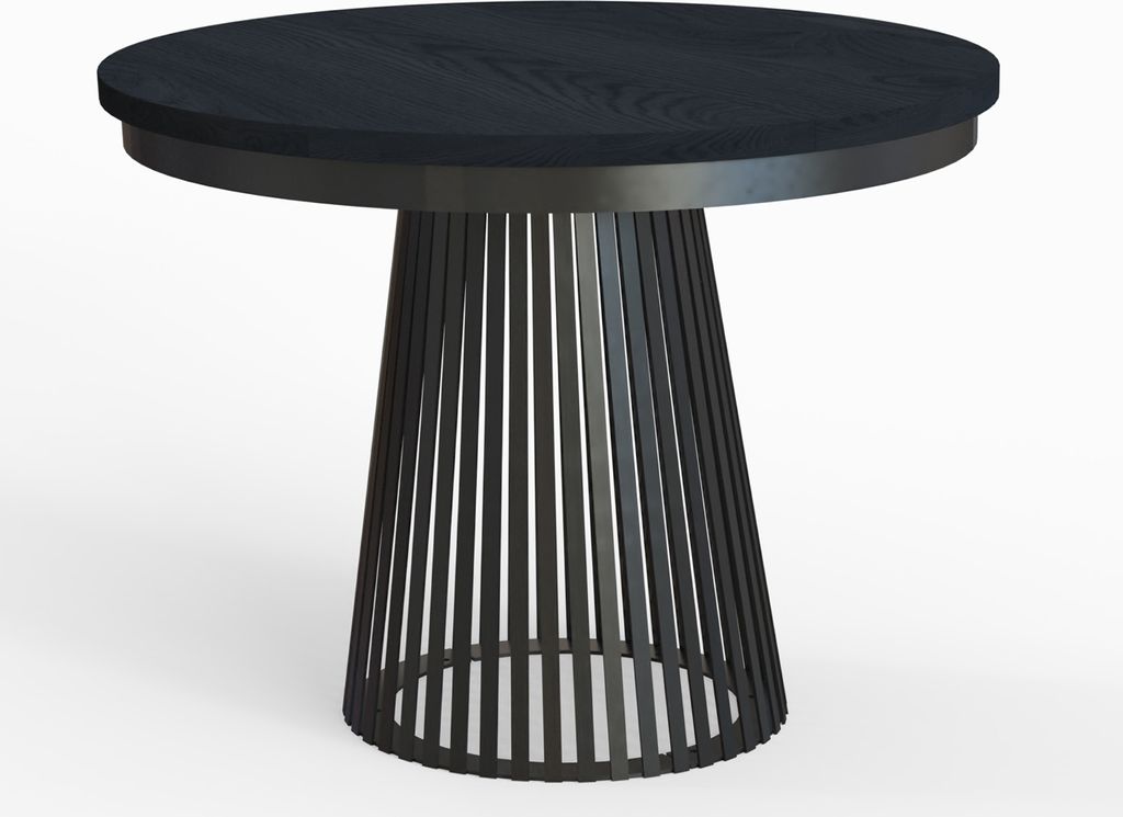 MEBLINI Esstisch Rund Ausziehbar aus Metall - Loft - Esszimmertisch Modern - Küchentisch - Ausziehtisch - Round Dining Table - Esszimmertische - 1...