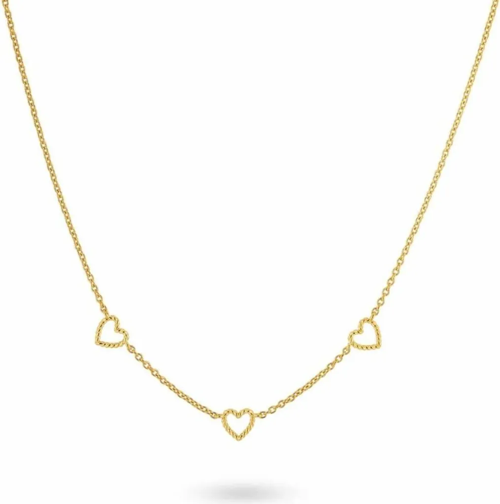 Collier ras de cou femme 24KAE avec pendentif maille fine
