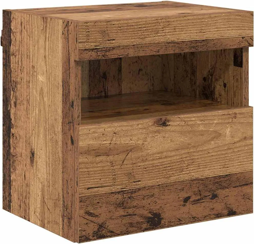 vidaXL Mensole Parete TV 2 Pezzi Legno Recuperato 40x30x40cm Design Rustico