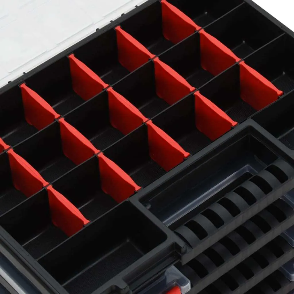 Boîte à Outils Plate avec Compartiments Ajustables - Lot de 5 Modules XL - 6