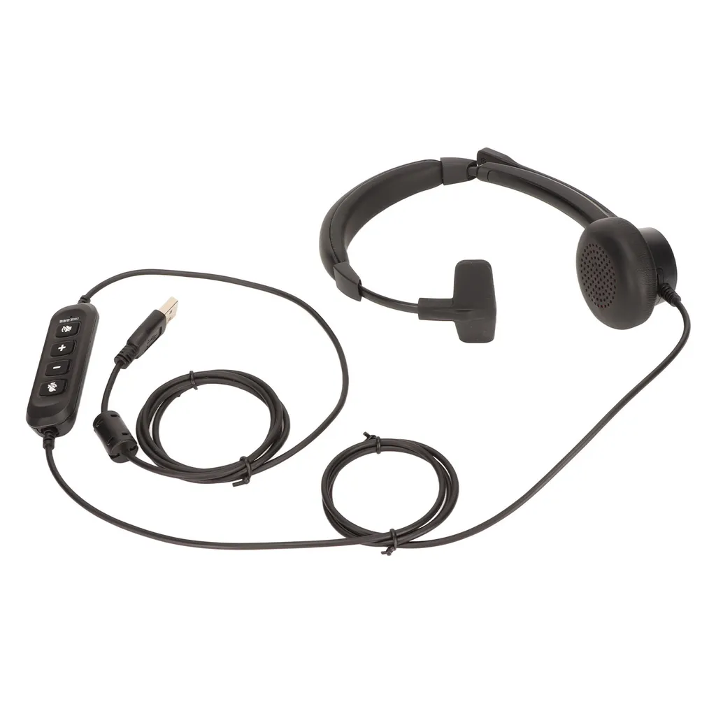 Casque de bureau USB pour service client - Oreillette simple ergonomique - 4
