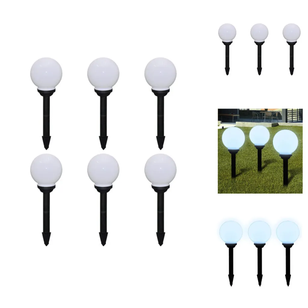 Lampes d'allée pour balisage extérieur lot de 6 LED 20 cm à piquer