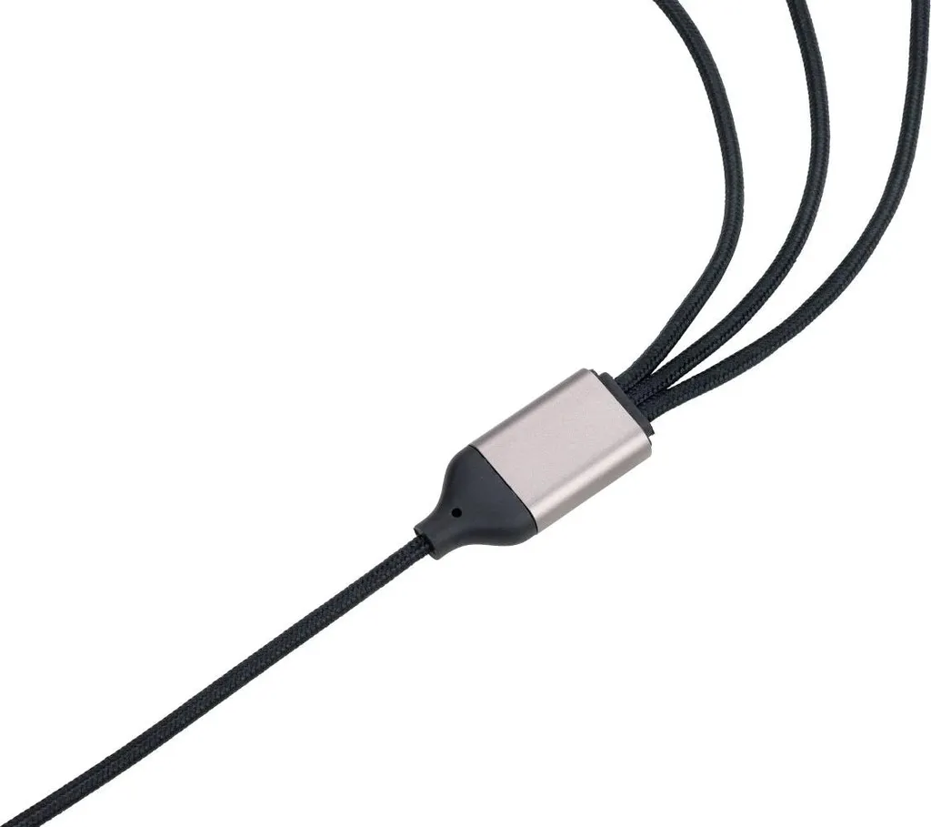 Câble de charge TROIKA DREIZACK PRO 1,2m USB-C vers Micro-USB et Lightning