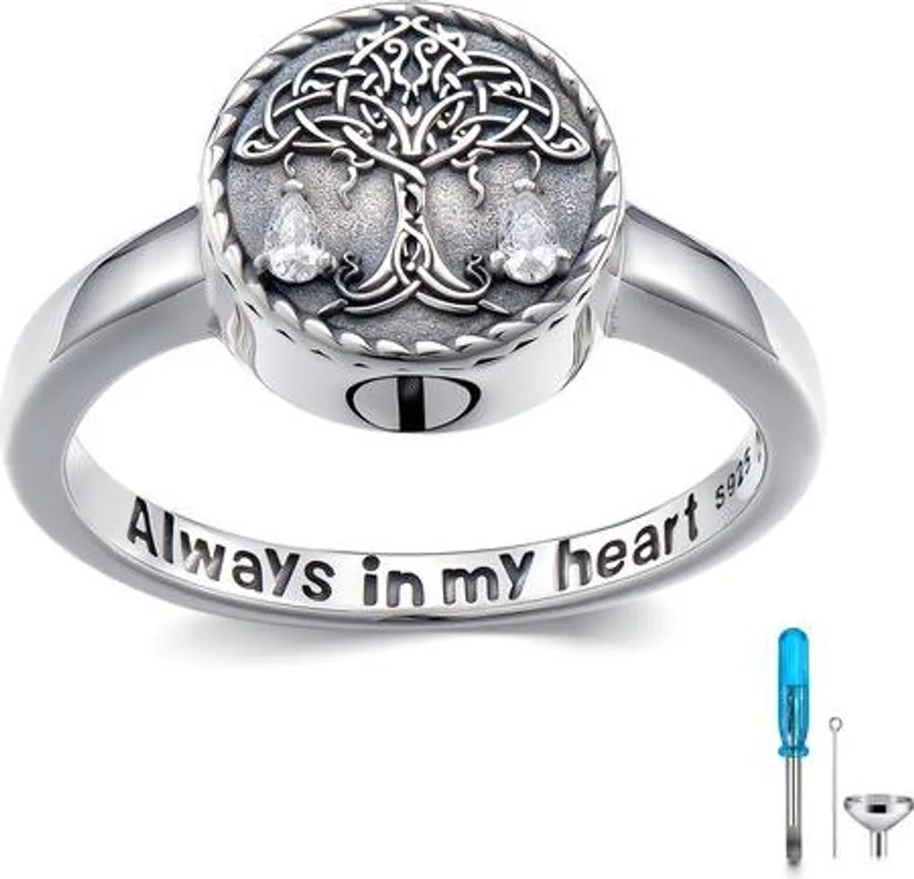 Anello Urna Luxe Asring Argento 925 Handmade 17,25mm - Memorial