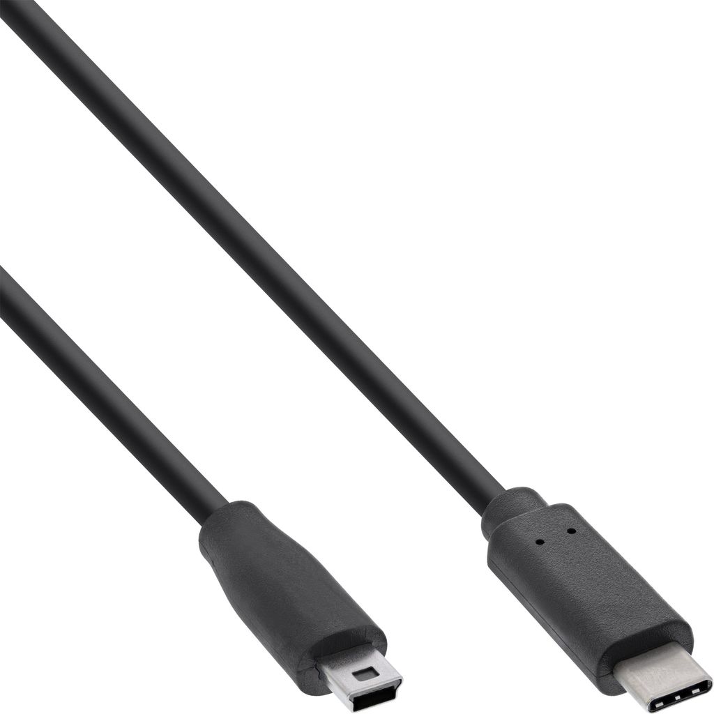 Cavo InLine® USB 2.0, da spina USB-C a spina Mini-B, nero, Immagine del prodotto 