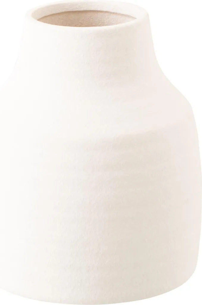 Vase J-Line Ruby - Finition artisanale grès blanc pour bouquet élégant