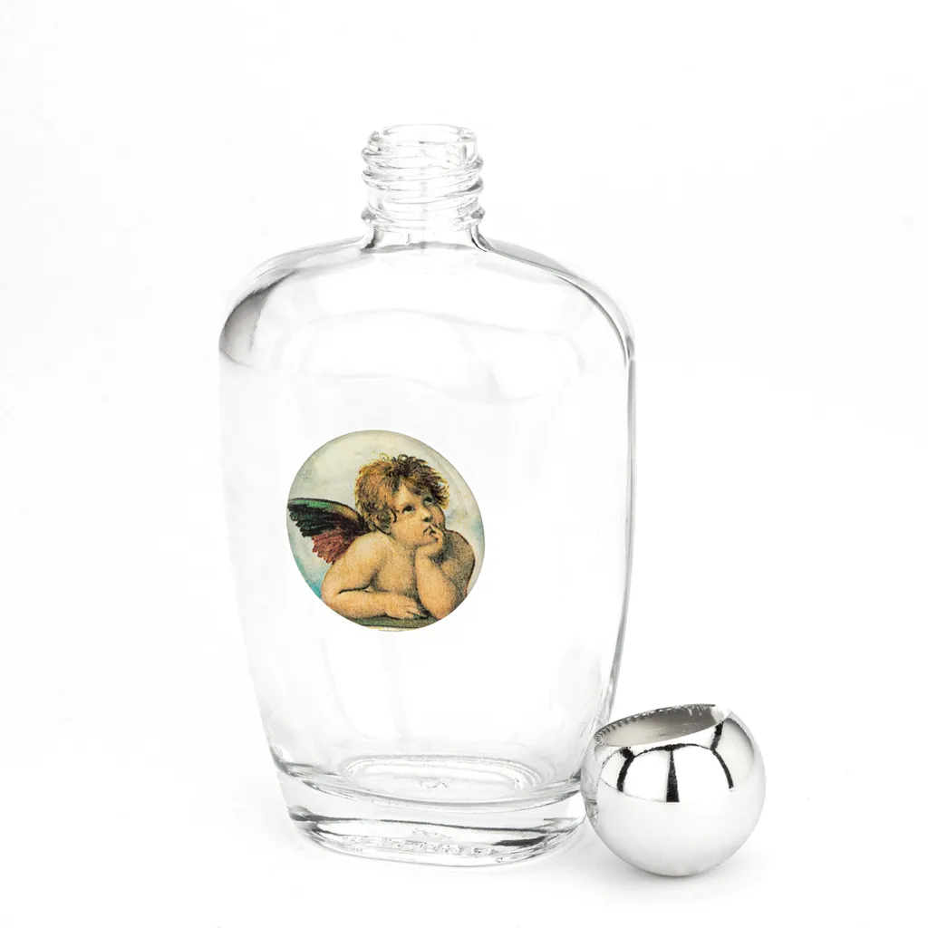 Bouteille d'eau bénite décorée Raphaël 100 ml en verre pour la dévotion - 2