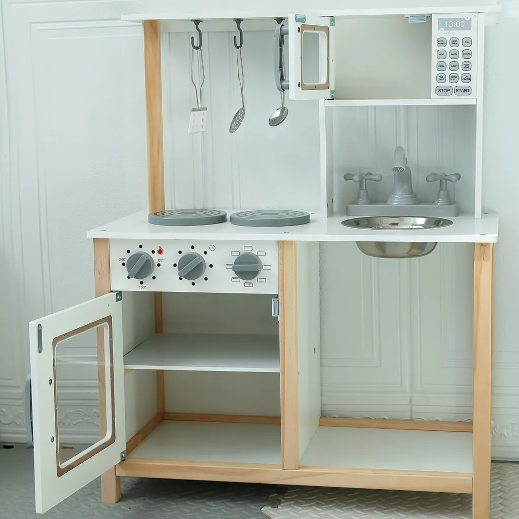 Cuisine de jeu en bois stable pour enfant de 3 ans avec accessoires - 5