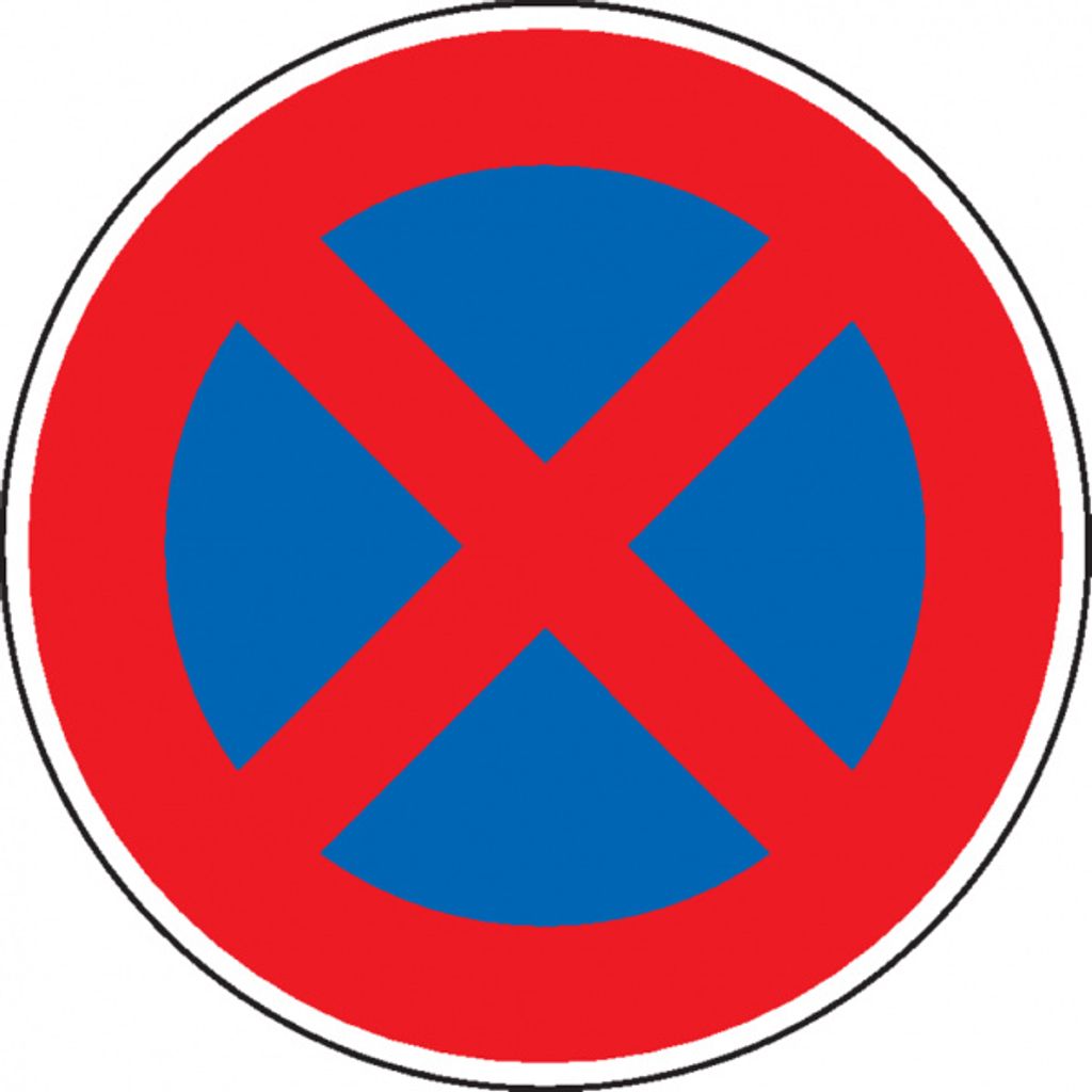 Verkehrszeichen Absolutes Haltverbot, Nr.283, Aluminium RA1, Anti-Sticker, Ø ...