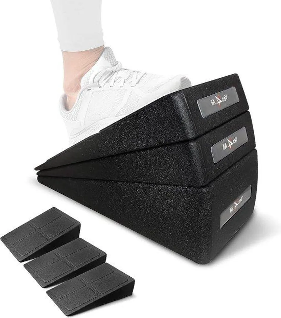 Tapis d'entraînement inclinable lot de 3 en mousse haute densité réglable