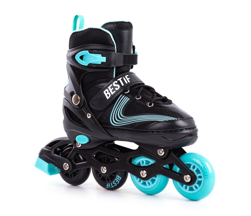 Blau Kinder Inliner LED Inline Skates Verstellbar für mädchen/Jungen Rollschuhe 