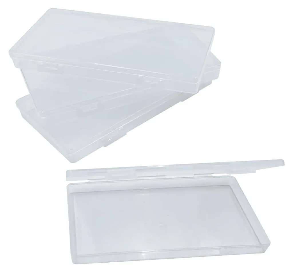 Boîte de rangement transparente plastique pour perles et couture x4