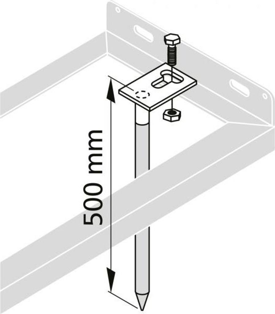 Bodenanker (2er-Set) verzinkt