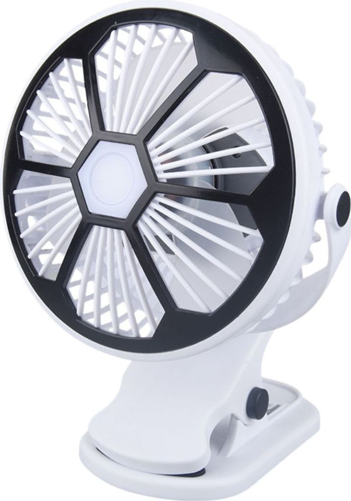 Verk 16034 Ventilátor s klipem USB, 1200 mAh, bíločerný Obrázek produktu 