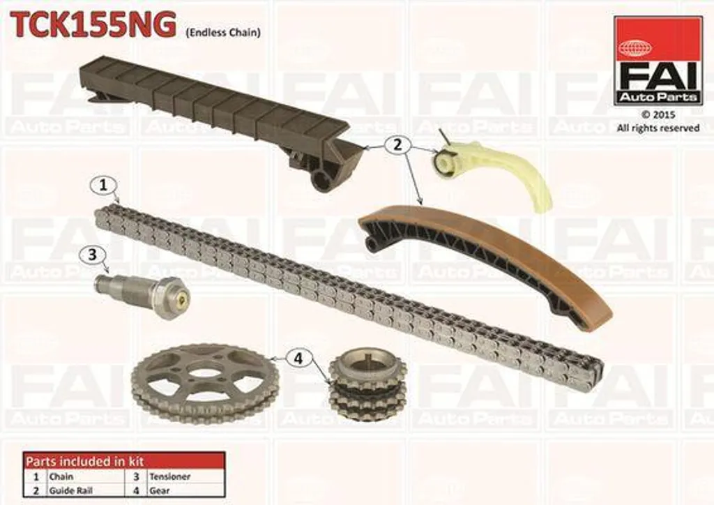 Kit de distribution FAI AutoParts TCK155NG pour Mercedes Classe A OE