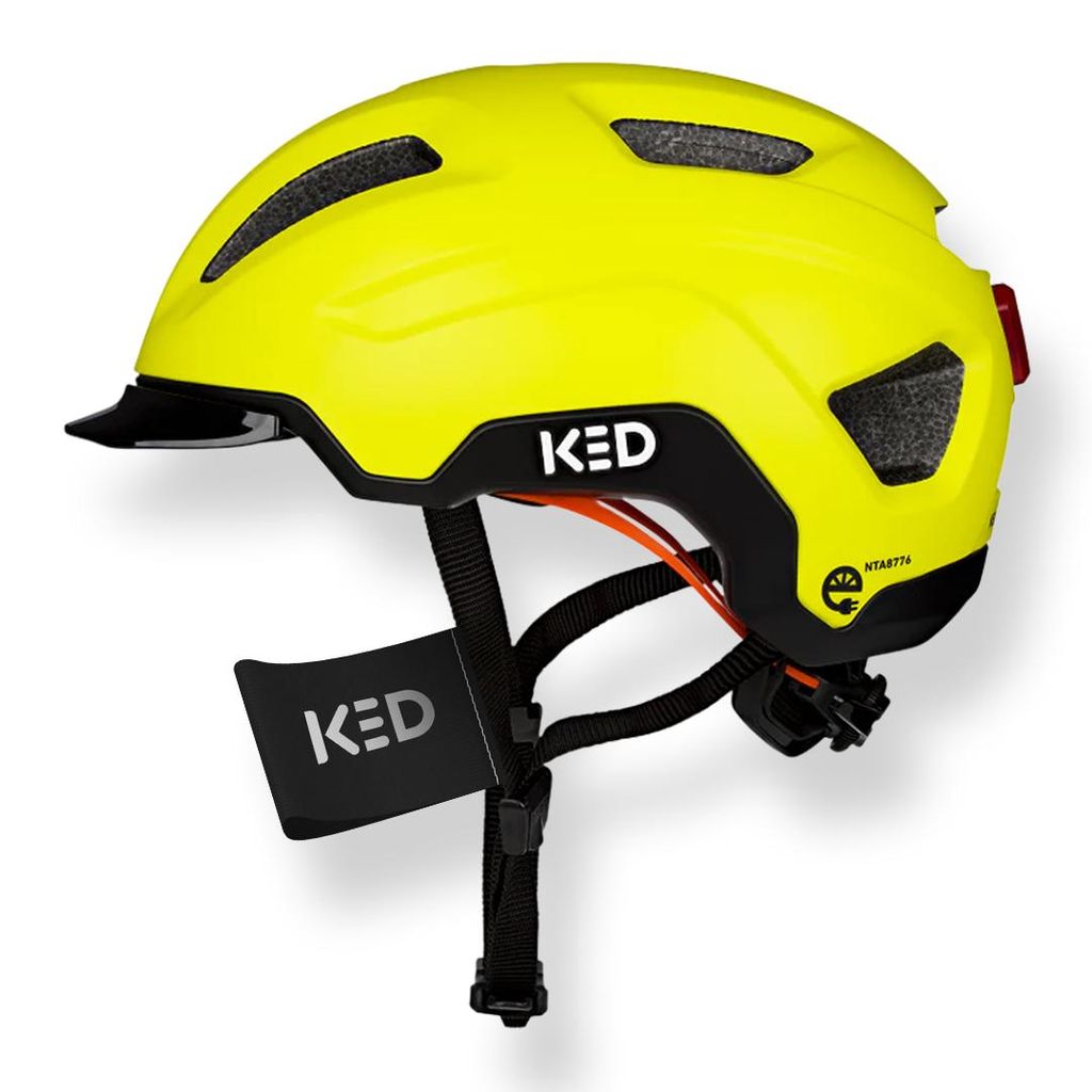 Pedalon E-Bike Fahrradhelm Damen Herren, mit LED-Rücklicht, Maxshell-Technologie, superleichter Helm Farbe: Pedalon Yellow Green Matt Größe: 53...